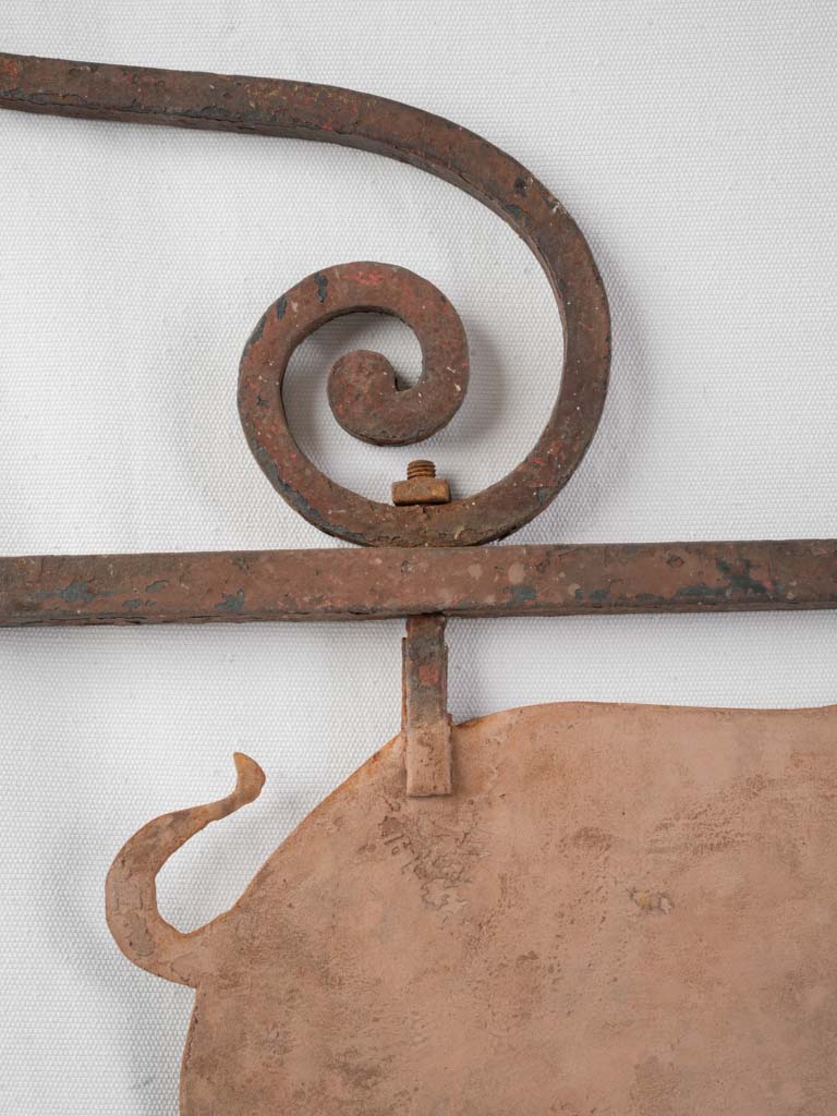 Whimsical folk-art butcher shop sign