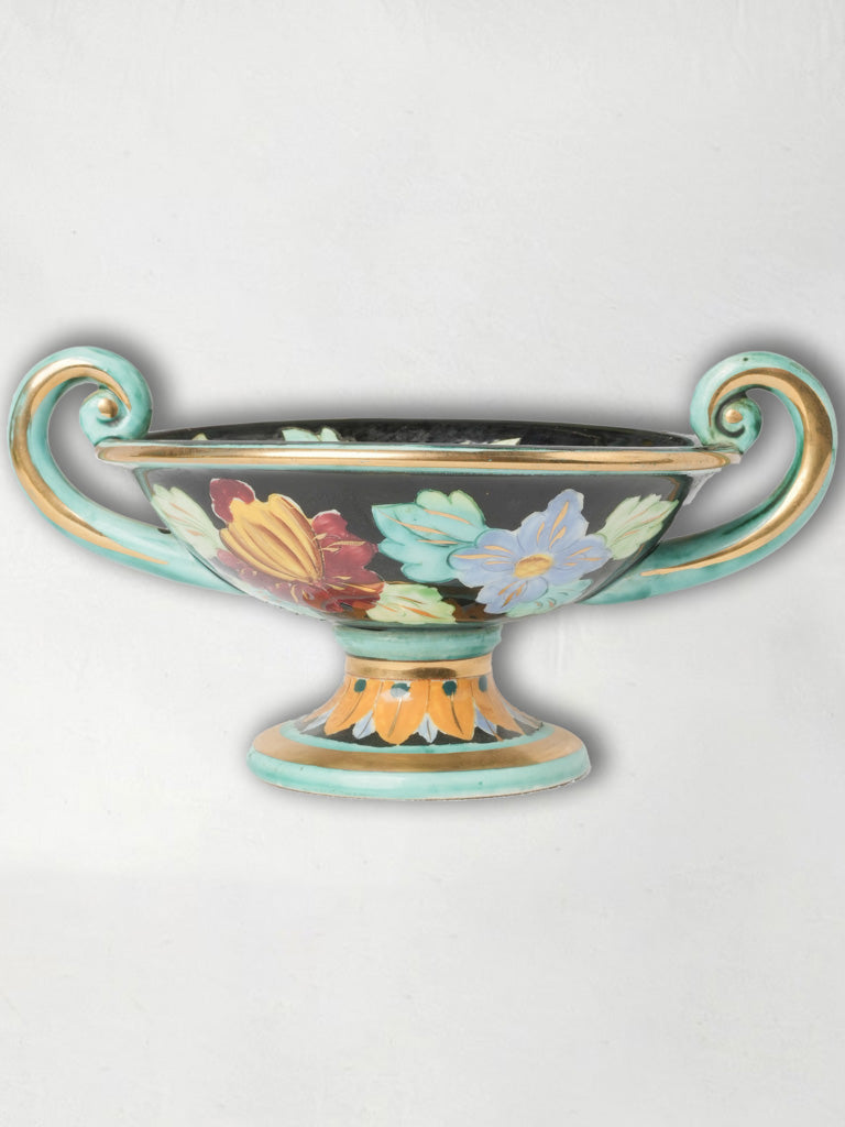 Vintage Cerart Monaco Blue Urn Vide Poche