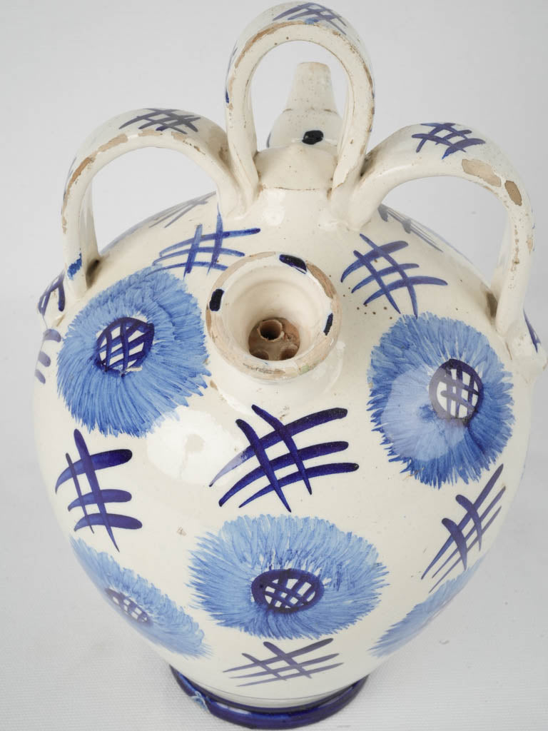 Classic Mediterranean-style blue ceramic jug