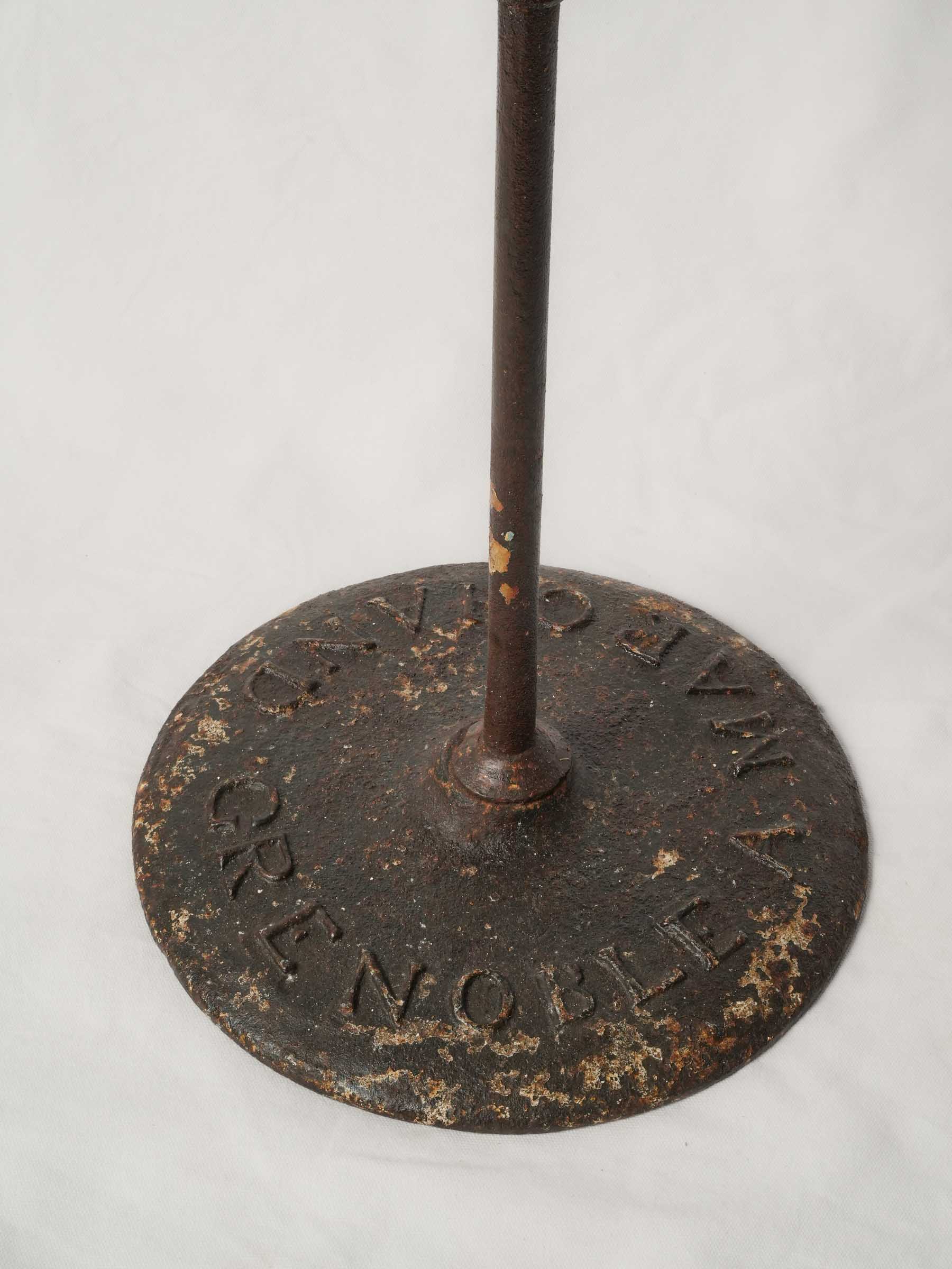 Early 20th-Century French Iron Bistro Table w/ Layered Patina - 28¼" x 23¾"