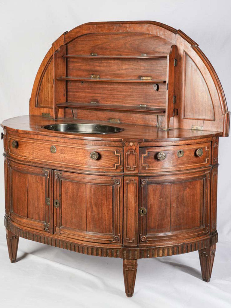 Rare Antique French Walnut Entertaining Cabinet w/ Lift-Top