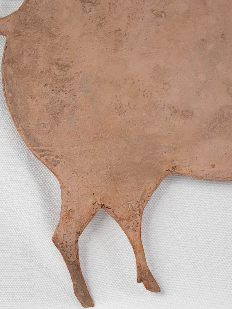 Rustic pink pig butcher sign