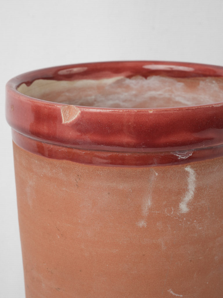 Rustic, hand-glazed wine bottle cooler
