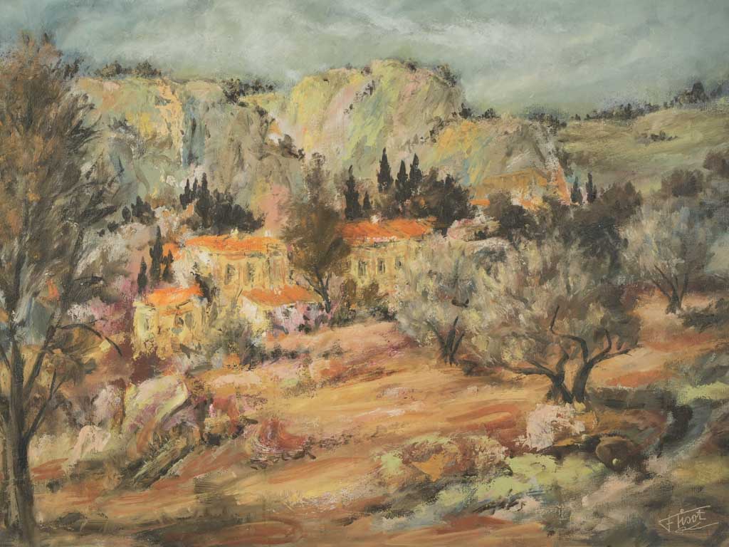 Delightful, Oil-On-Canvas Country House Painting