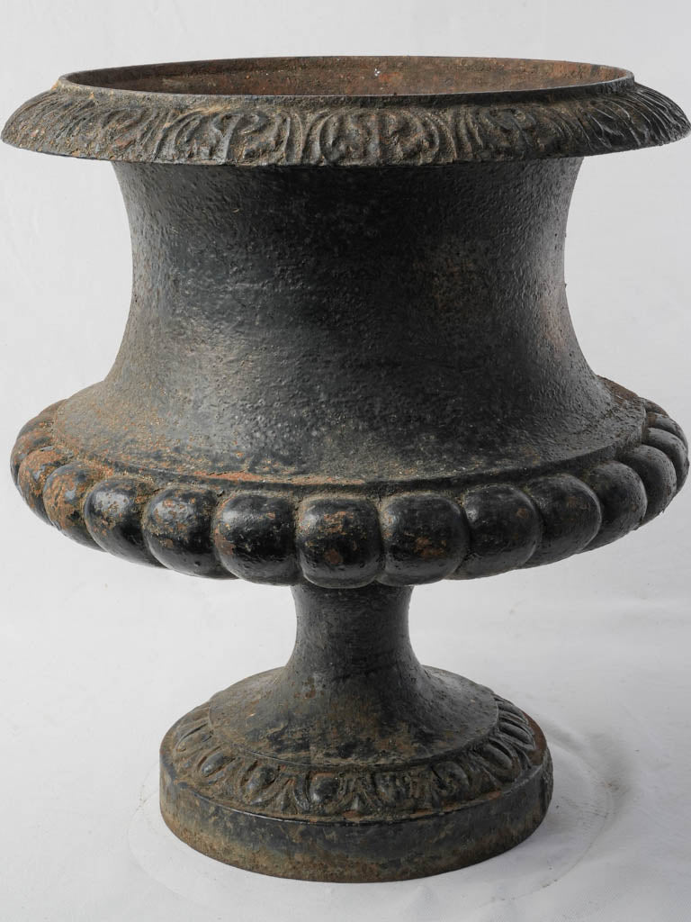 Elegant vintage cast iron urn