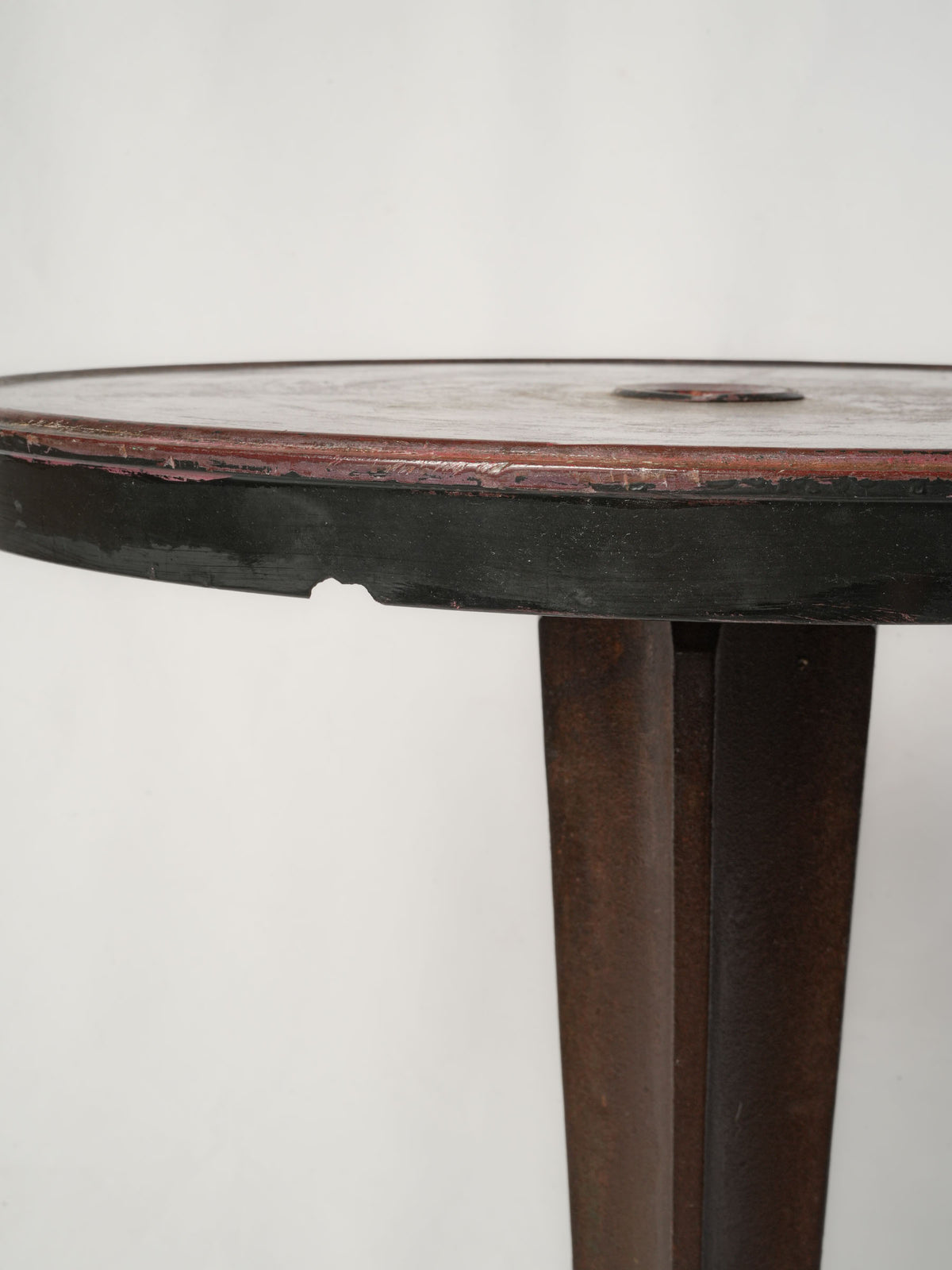 Distinctive burgundy finish dining table