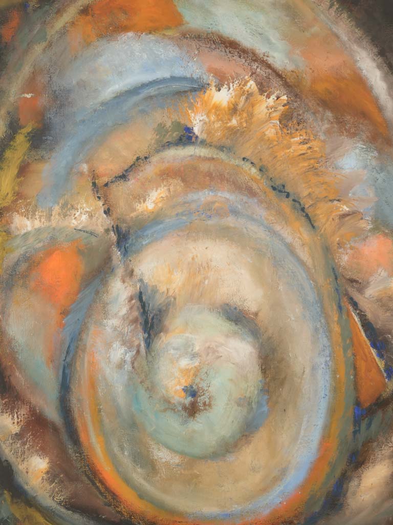 Luminous oil-on-canvas seashell masterpiece