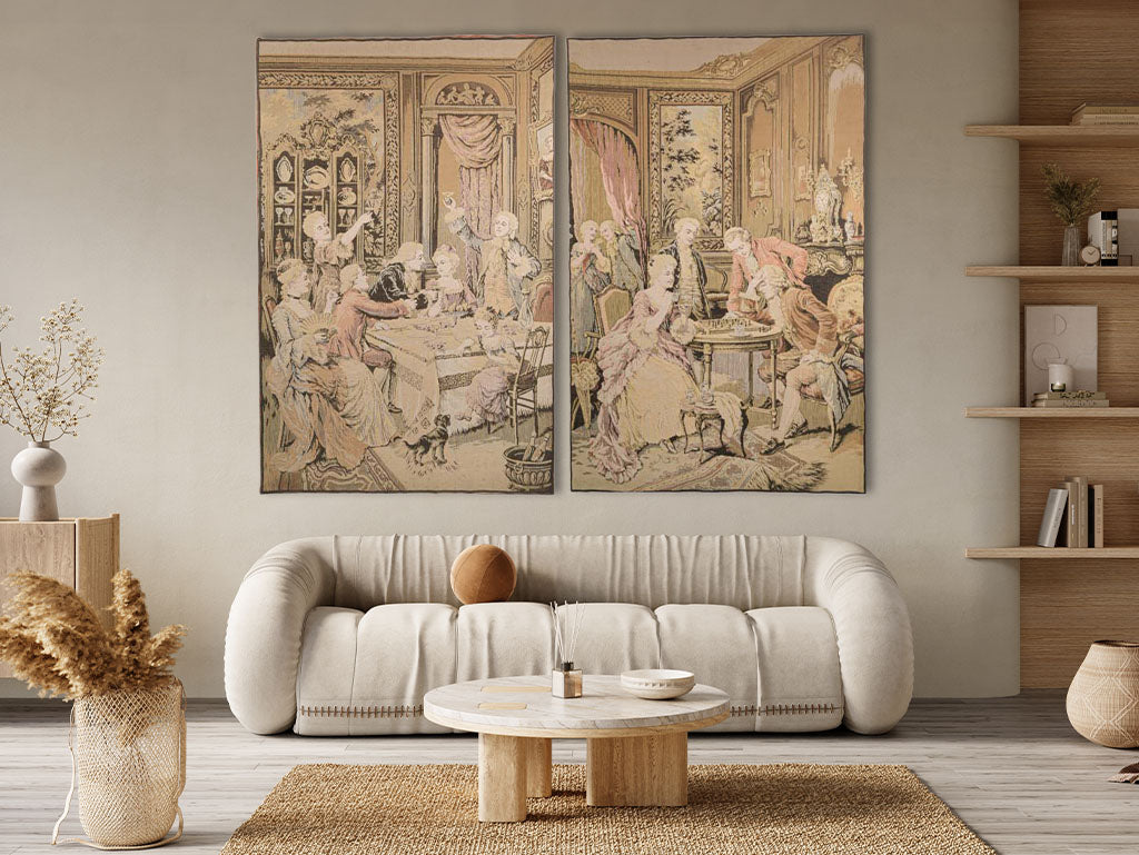 Vintage luxurious tapestry pair
