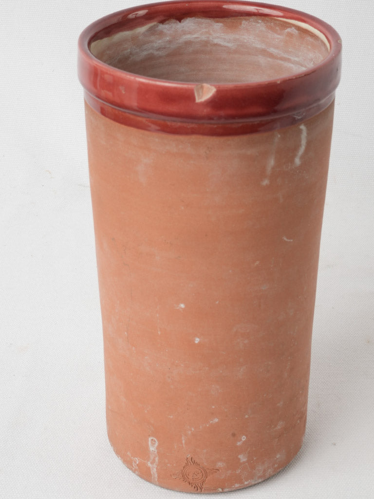 Artisanal, terracotta wine bottle chiller