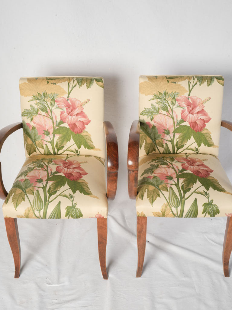 Elegant hand-rubbed finish armchairs