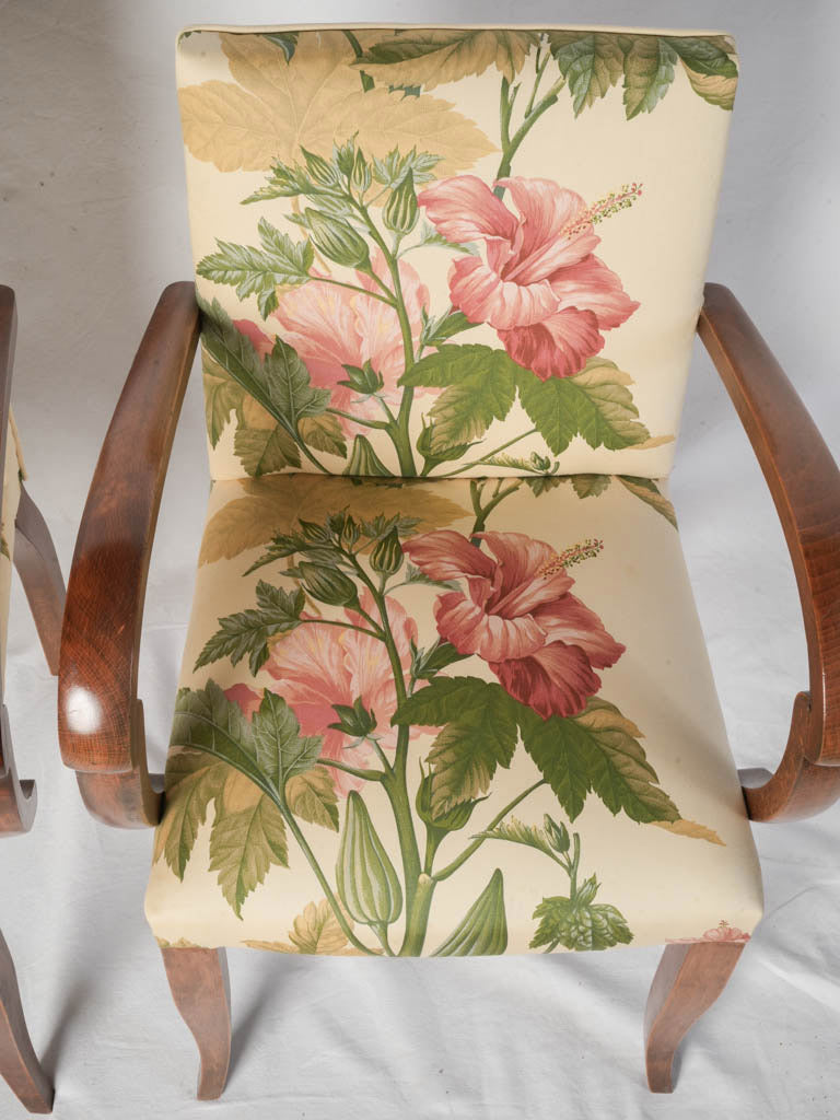 Antique hand-rubbed mahogany armchairs