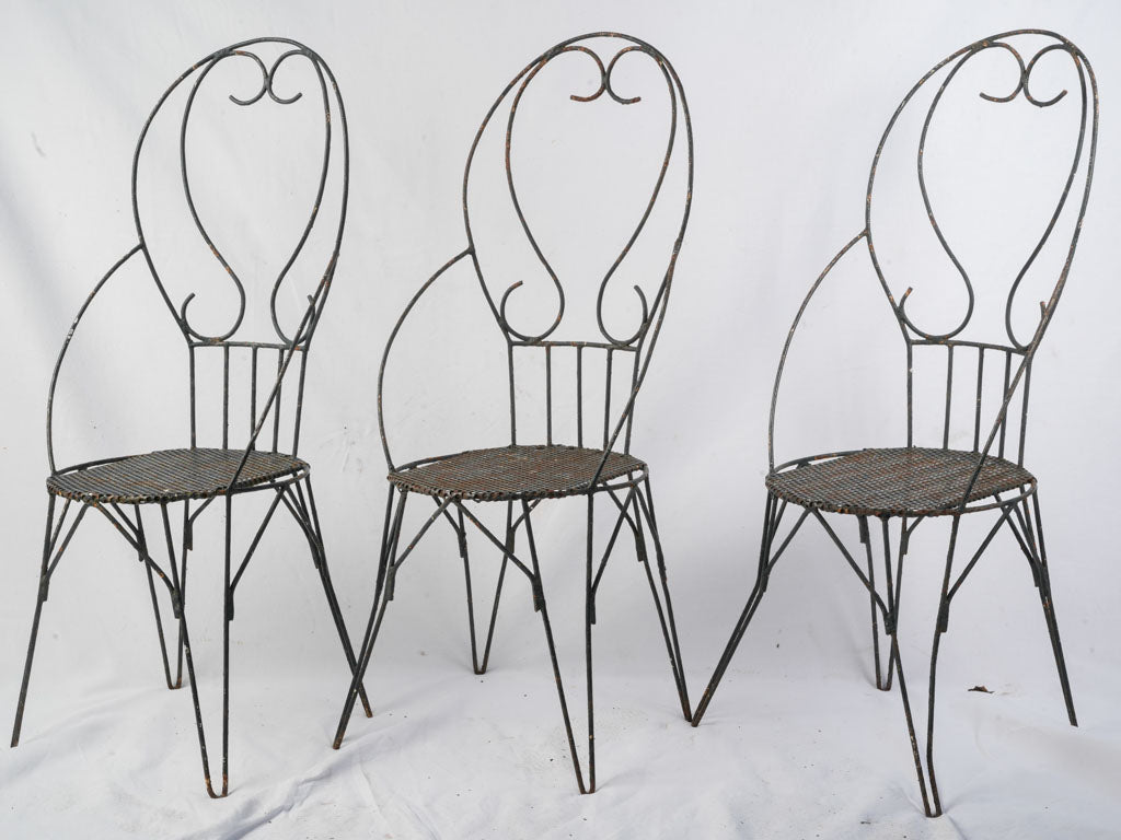 Dark green garden furniture set  
