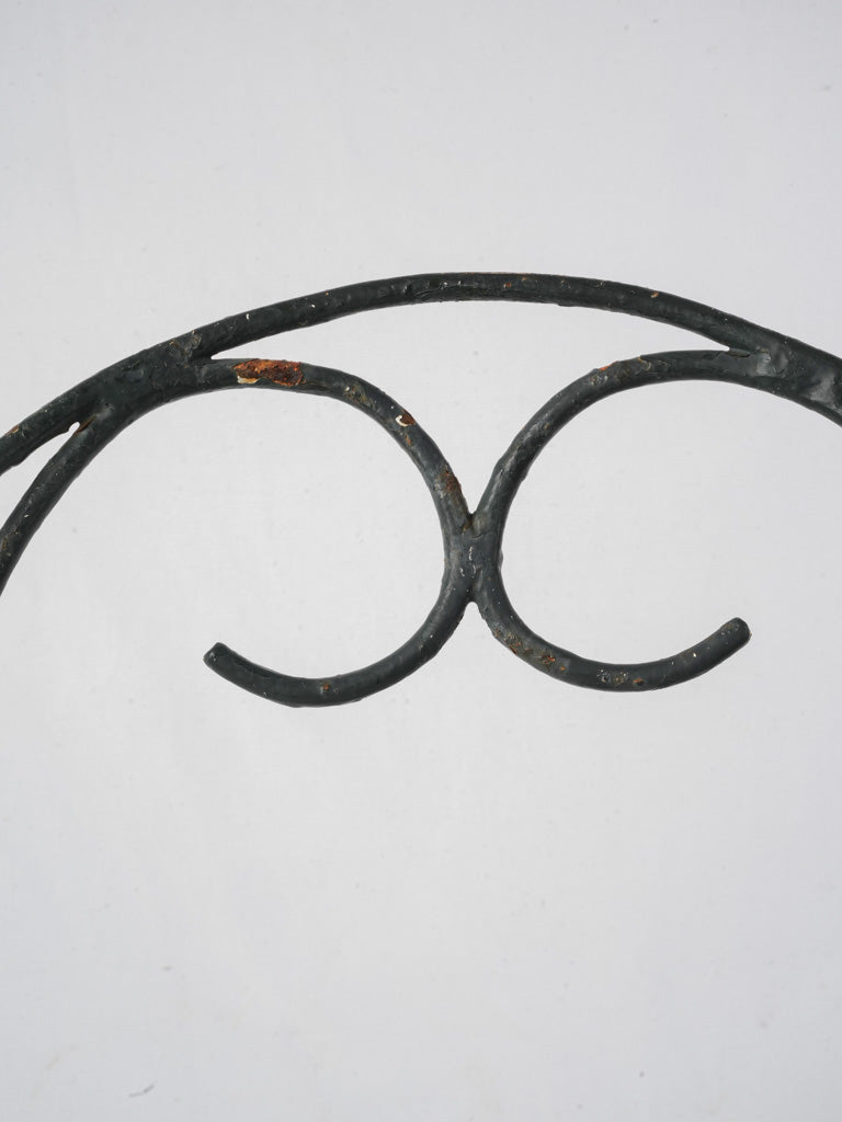 Elegant dark green iron chairs