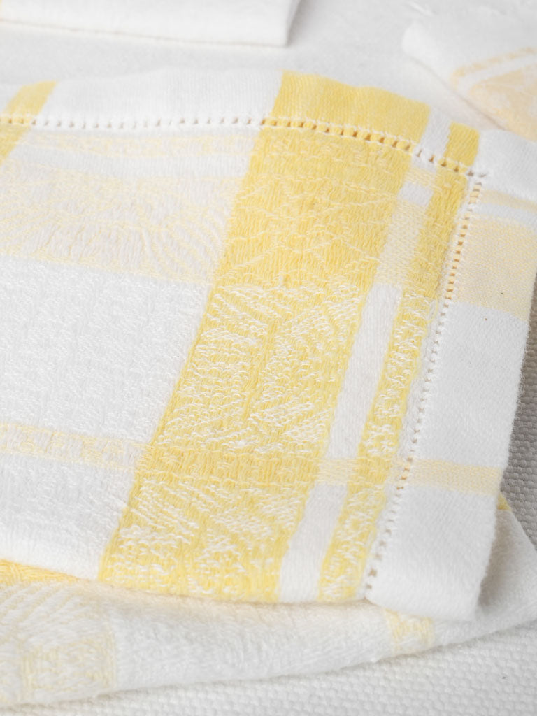 Ocher-themed Linen Serviettes with Fringe