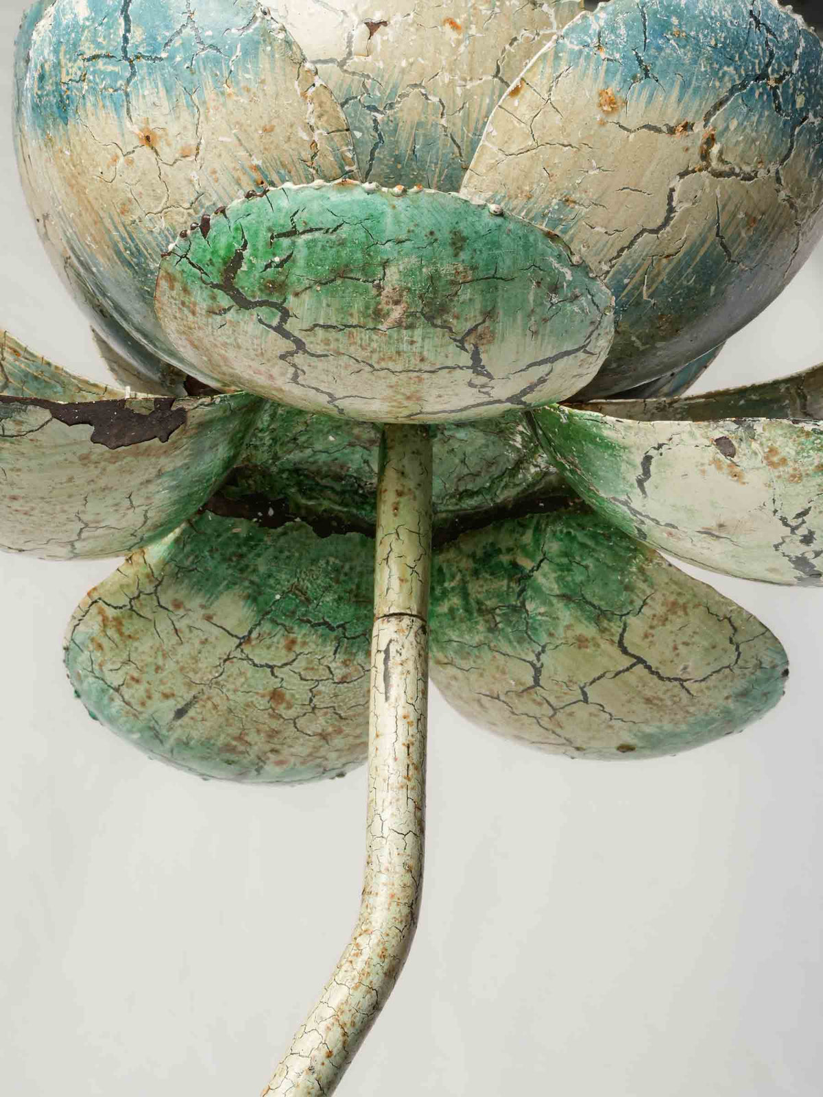 Artistic cream green plant holder