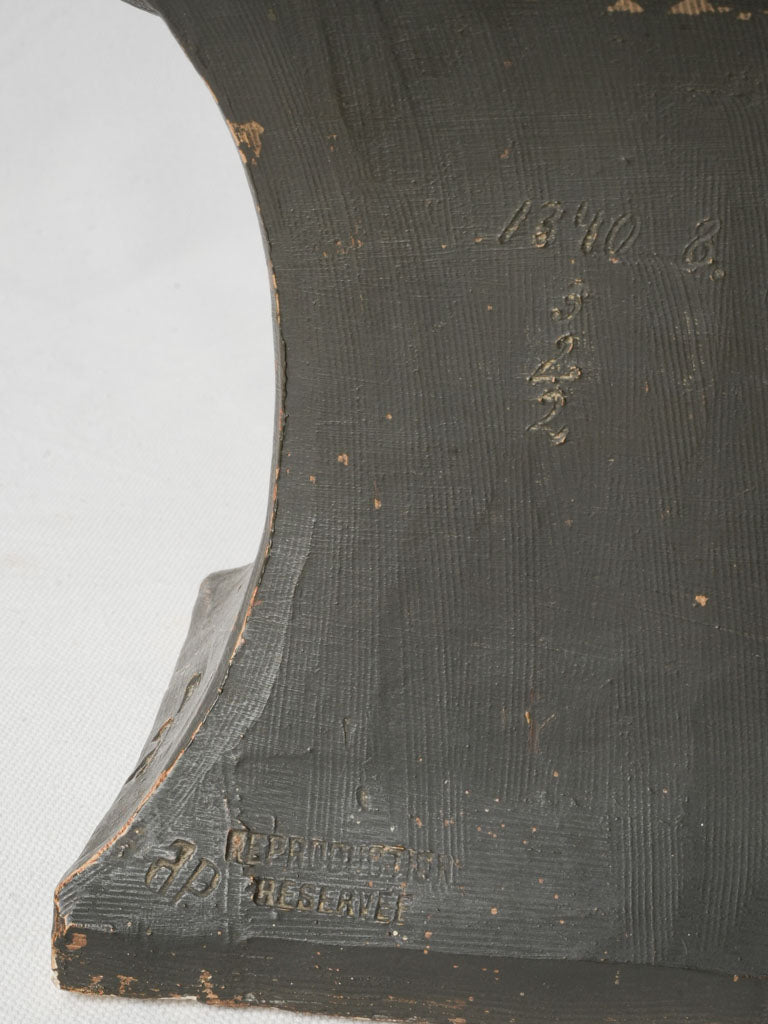 Serene gaze bronzed artwork