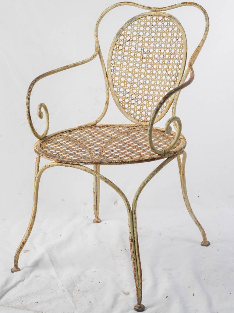 Enchanting wrought iron French armchair
