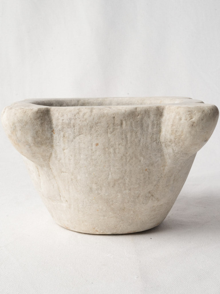Hand-carved classic marble mortar