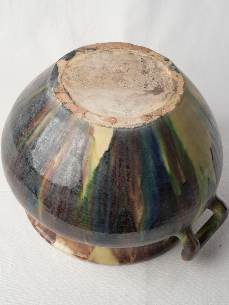 Iridescent vintage ceramic planter