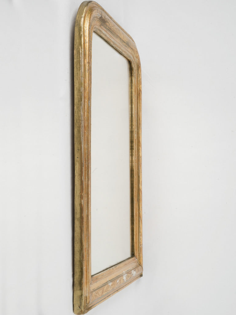 Parisian-style faded gilding looking glass