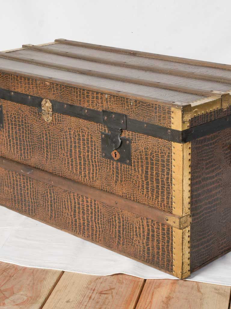 Sophisticated leather-clad mid-century trunk