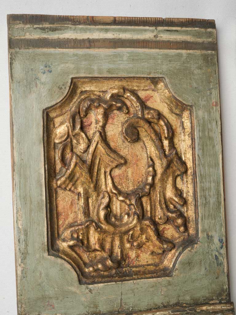 Pair of Mid-18th Century Italian Rococo Gilt & Painted Boiserie Panels - 16¼" x 10¾"