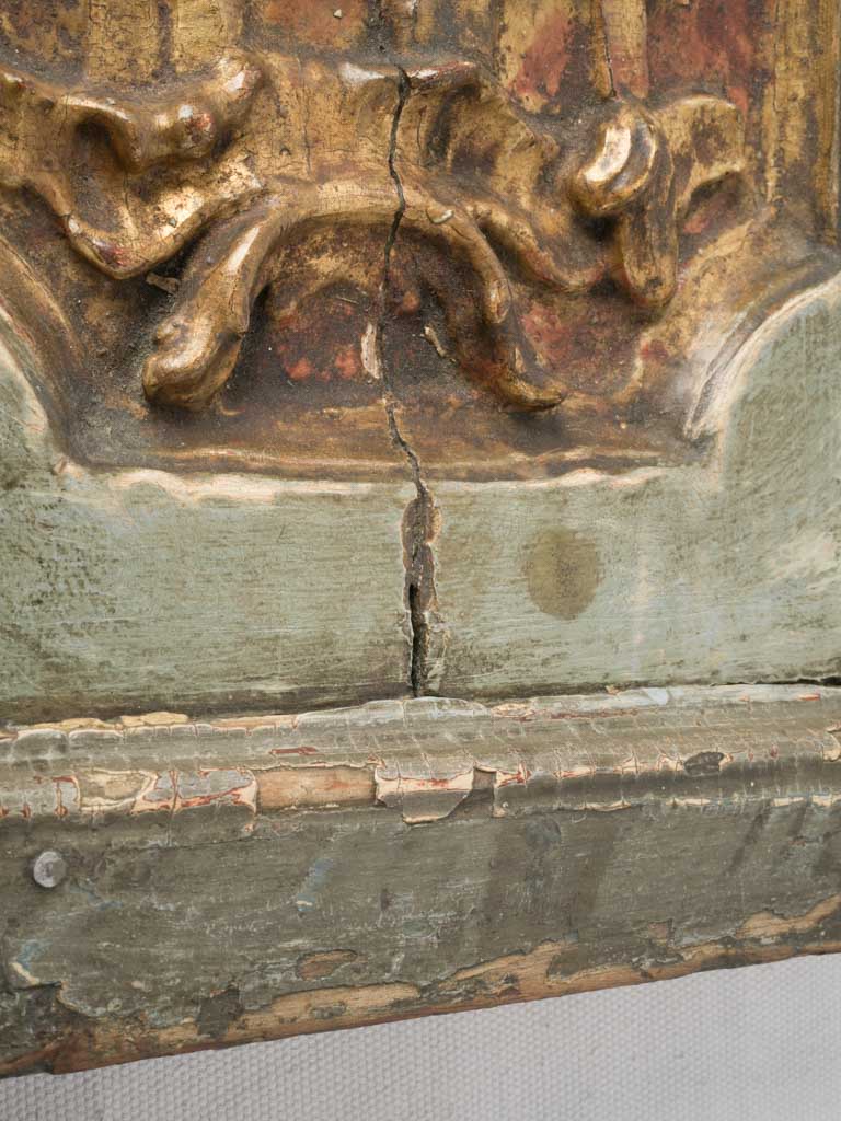Pair of Mid-18th Century Italian Rococo Gilt & Painted Boiserie Panels - 16¼" x 10¾"