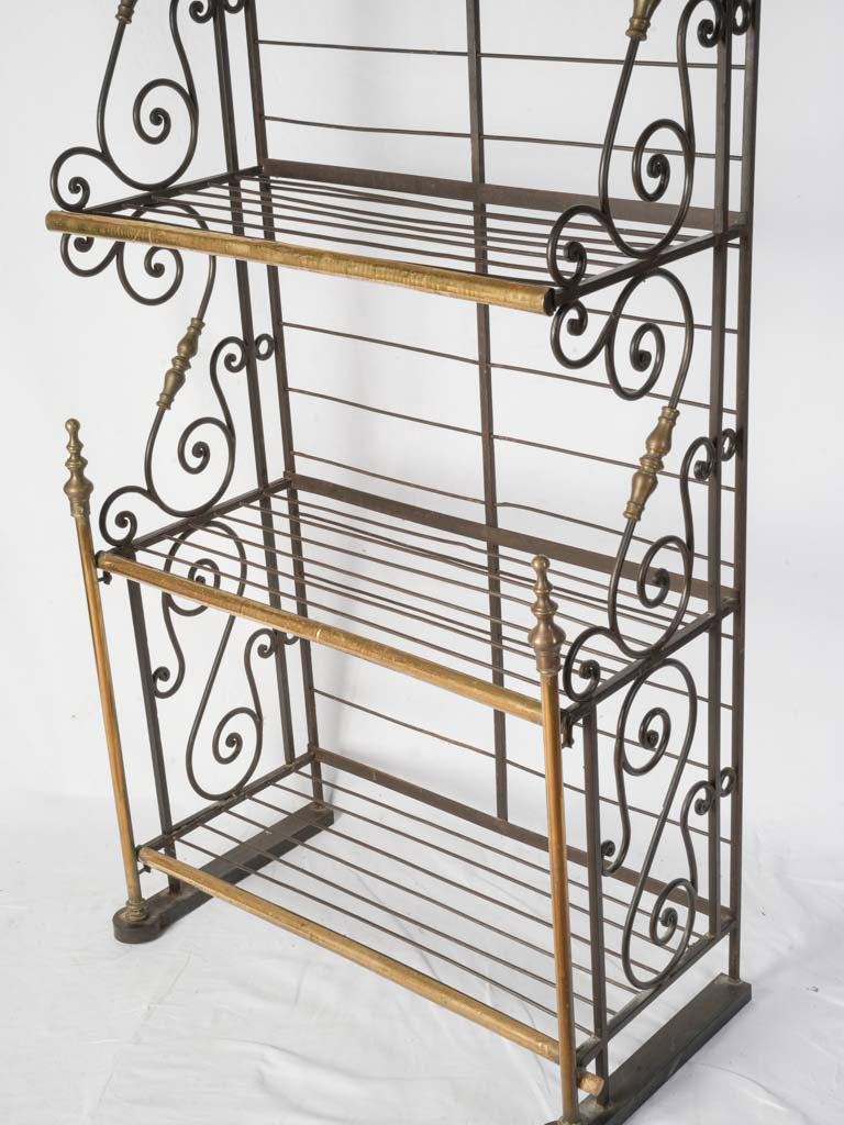 Elegant tall patina baker's rack