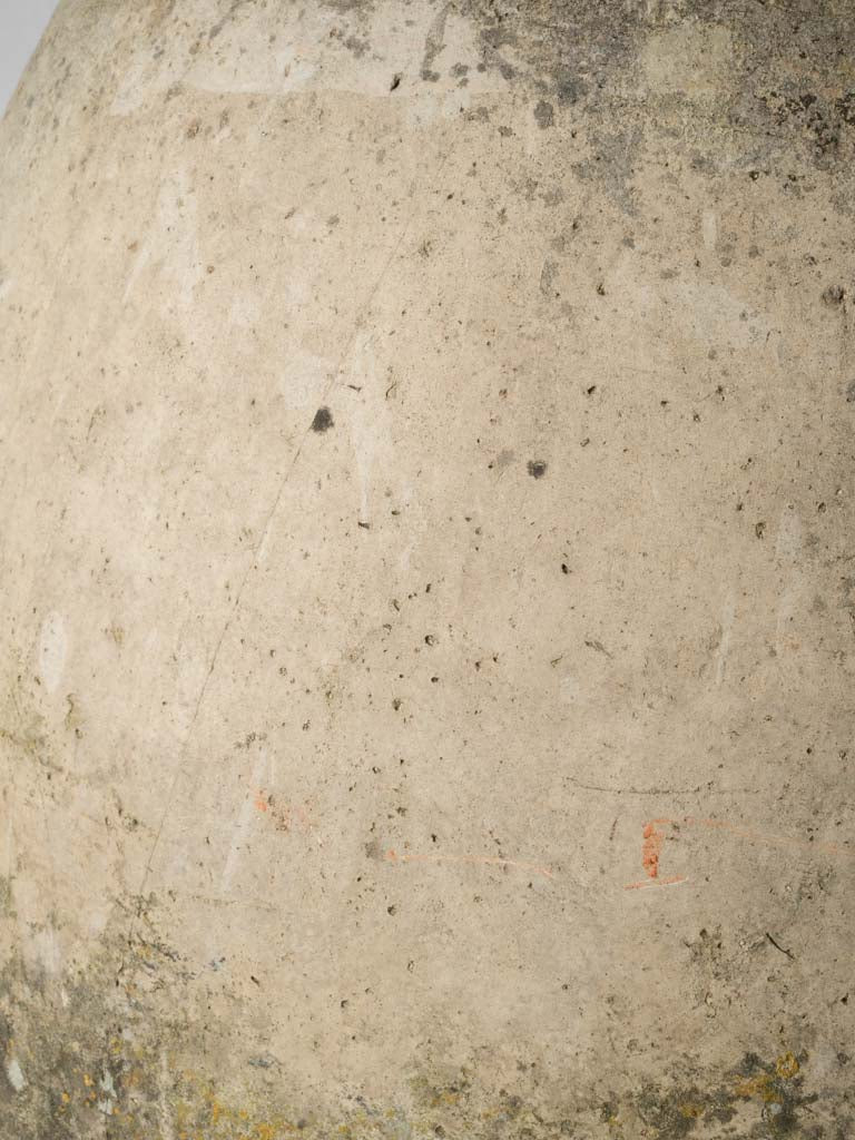 Aged glazed earthenware storage jar