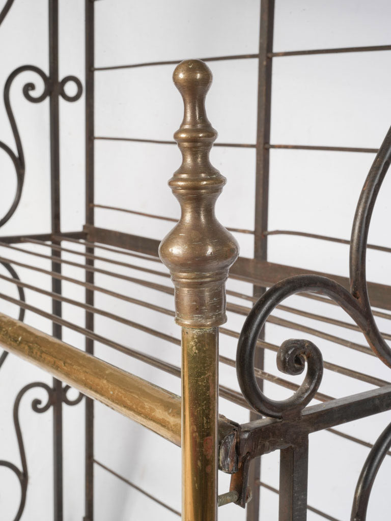 Classic blackened iron bakery rack