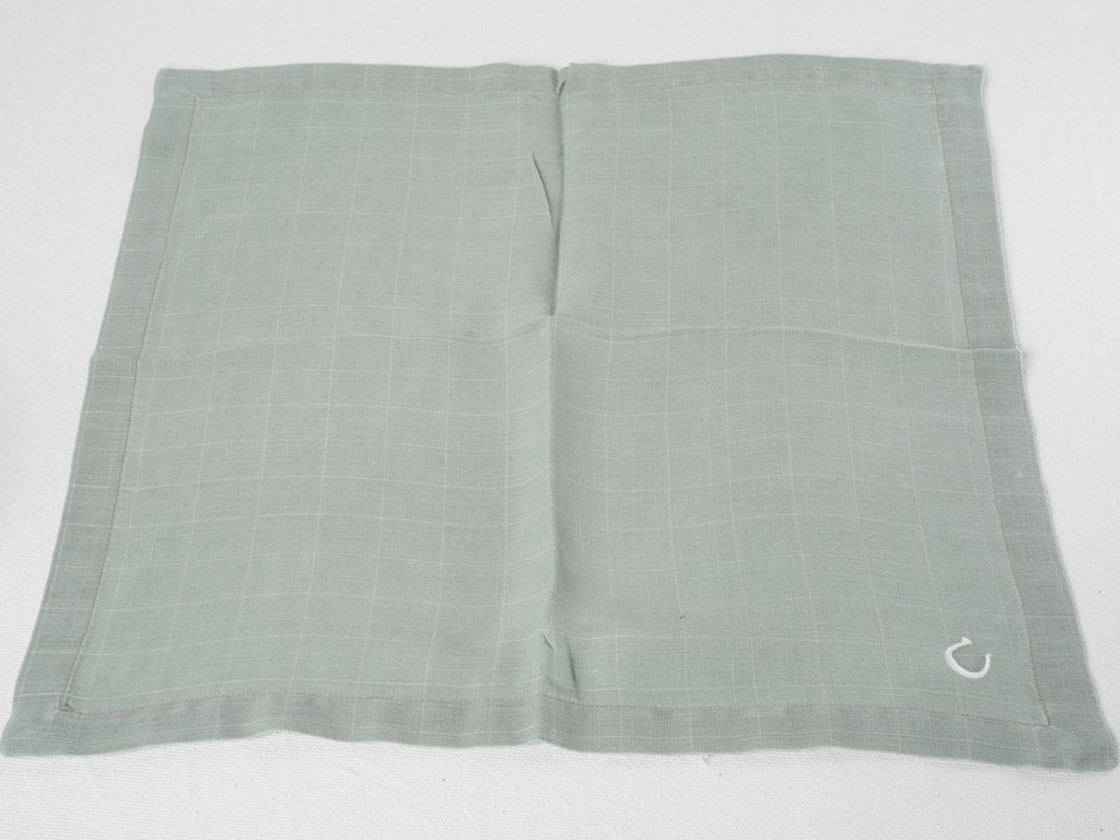 Timeless monogrammed French linen napkins
