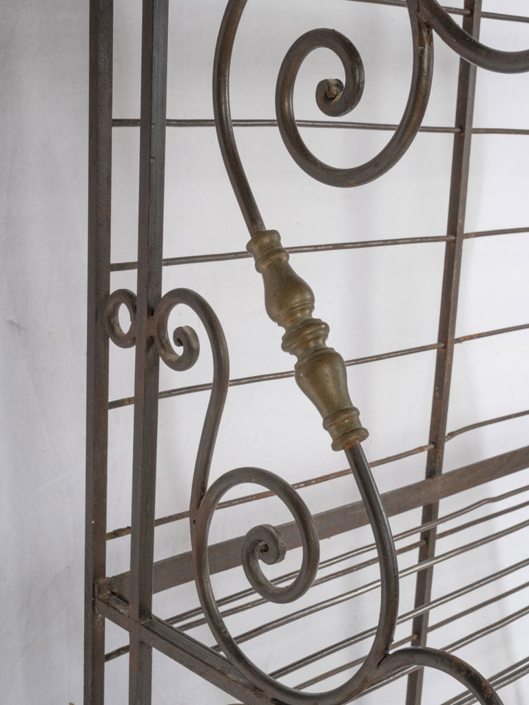 Ornate arched crest bakery rack