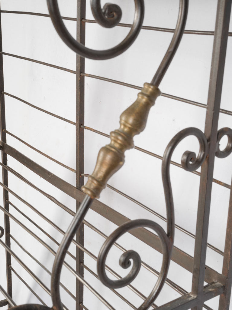 Rustic architectural iron display rack