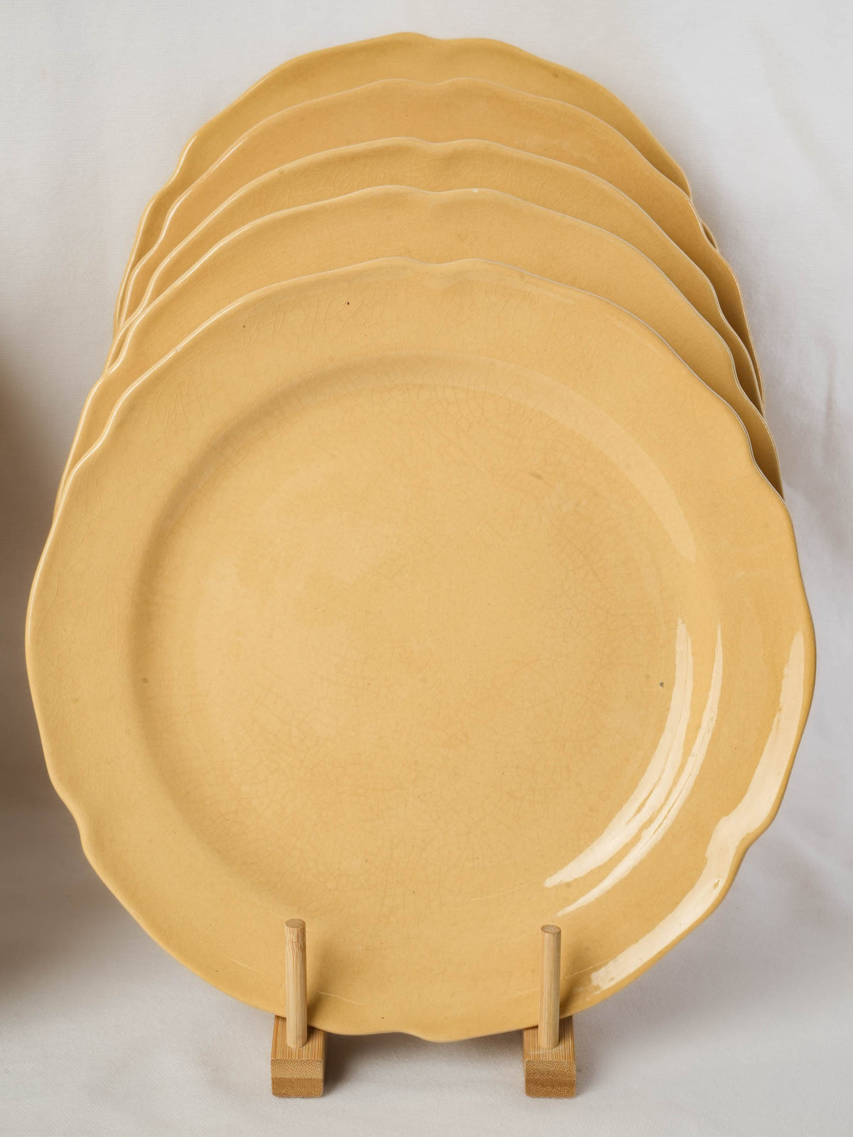 Set of ten ocher dinner plates