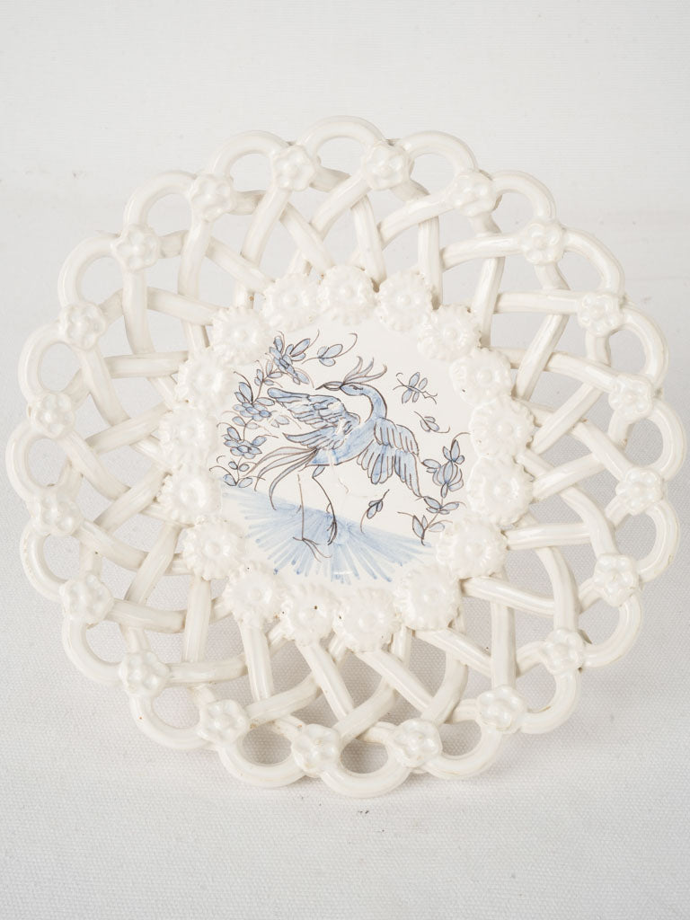 Elegant blue and white sculpture