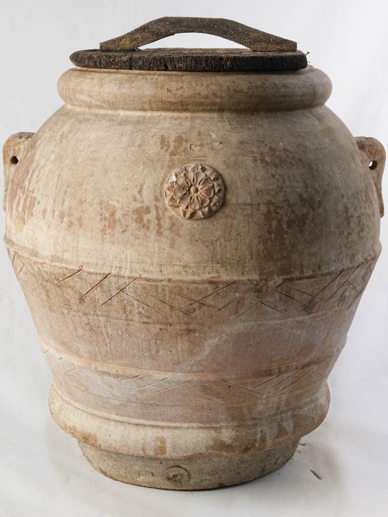 Vintage Tuscan terracotta olive jar