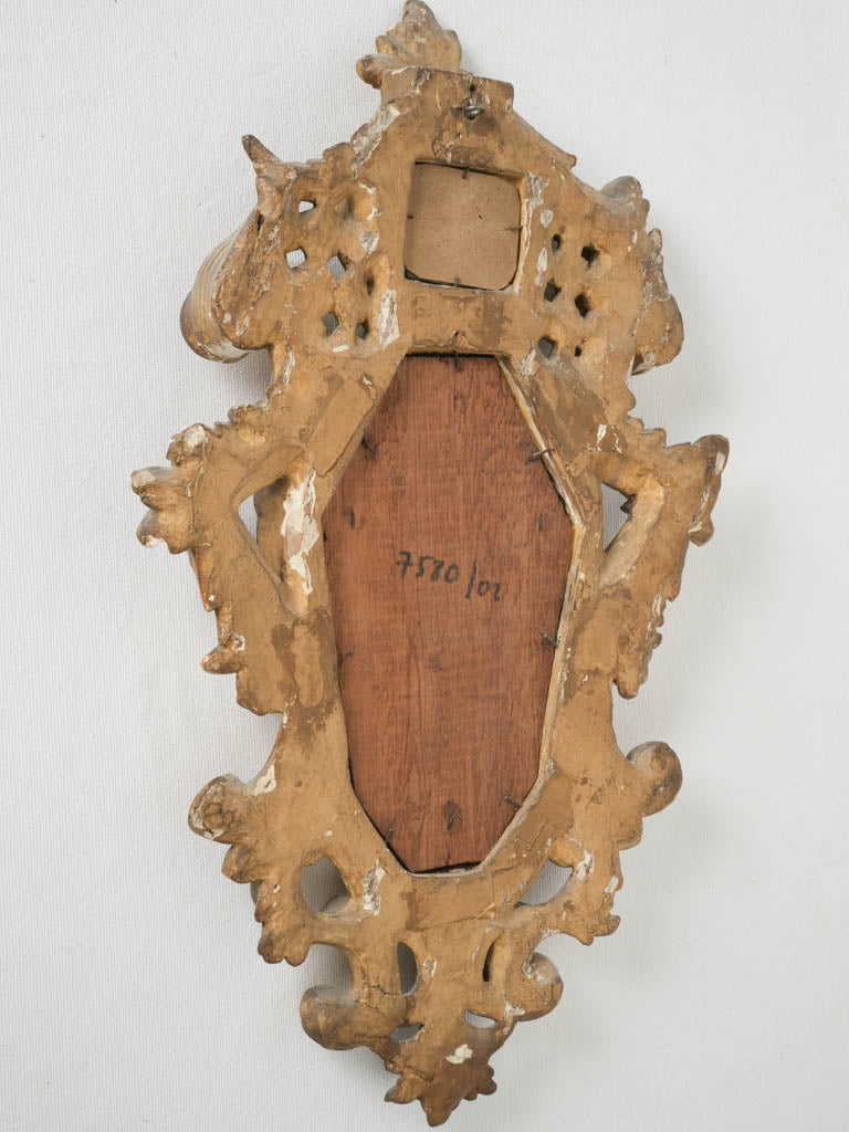 Aged French artisan religious artwork