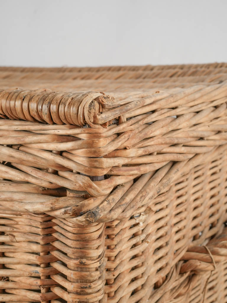 Classy antique Parisian wicker chest