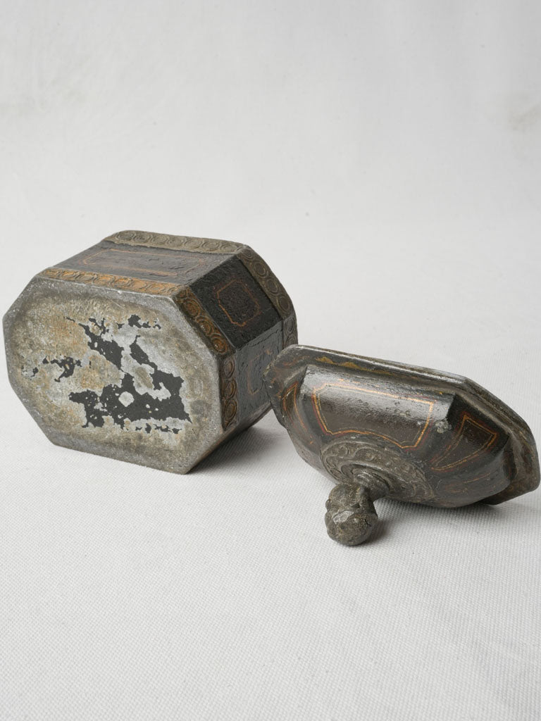 Authentic patina tobacco storage box