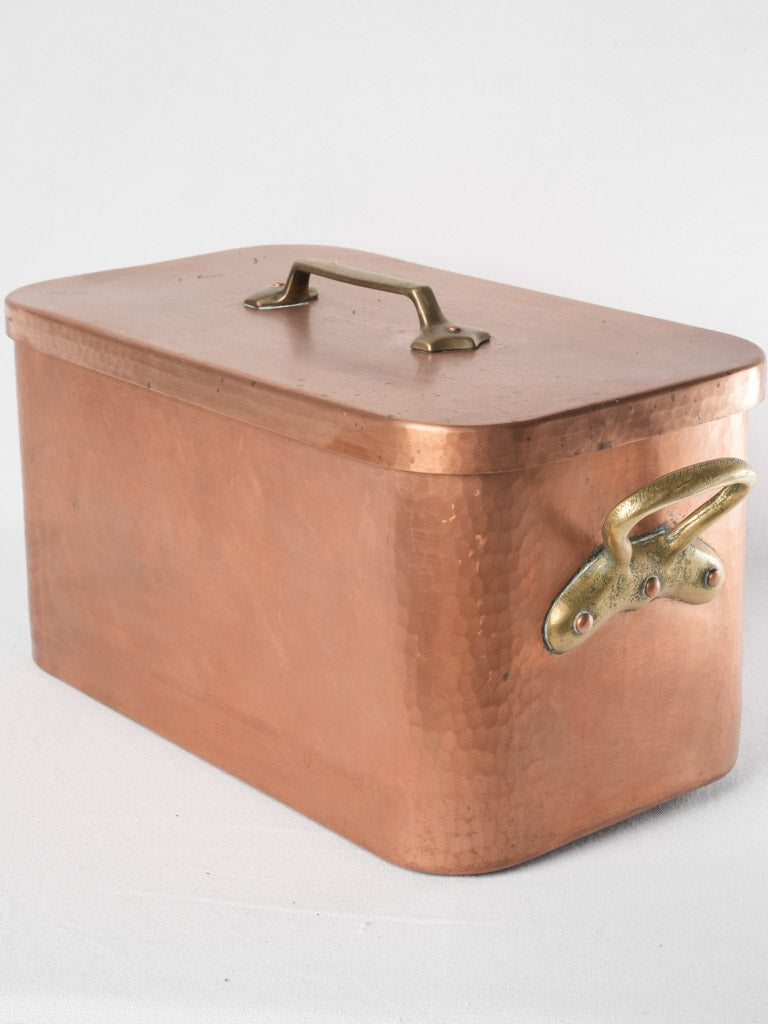 Vintage hammered copper braising pan