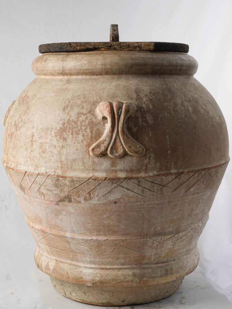 Elegant handcrafted Tuscan oil jar