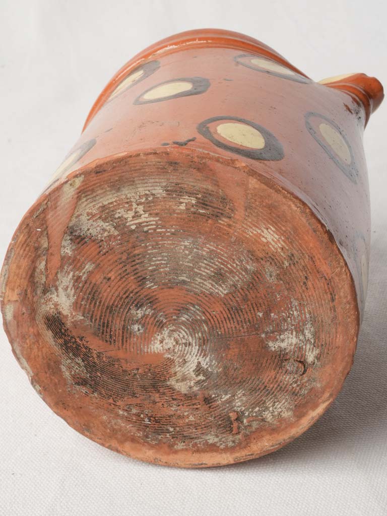 Antique Savoyard Slip-Decorated Terracotta Milk Pitcher - 6¾"