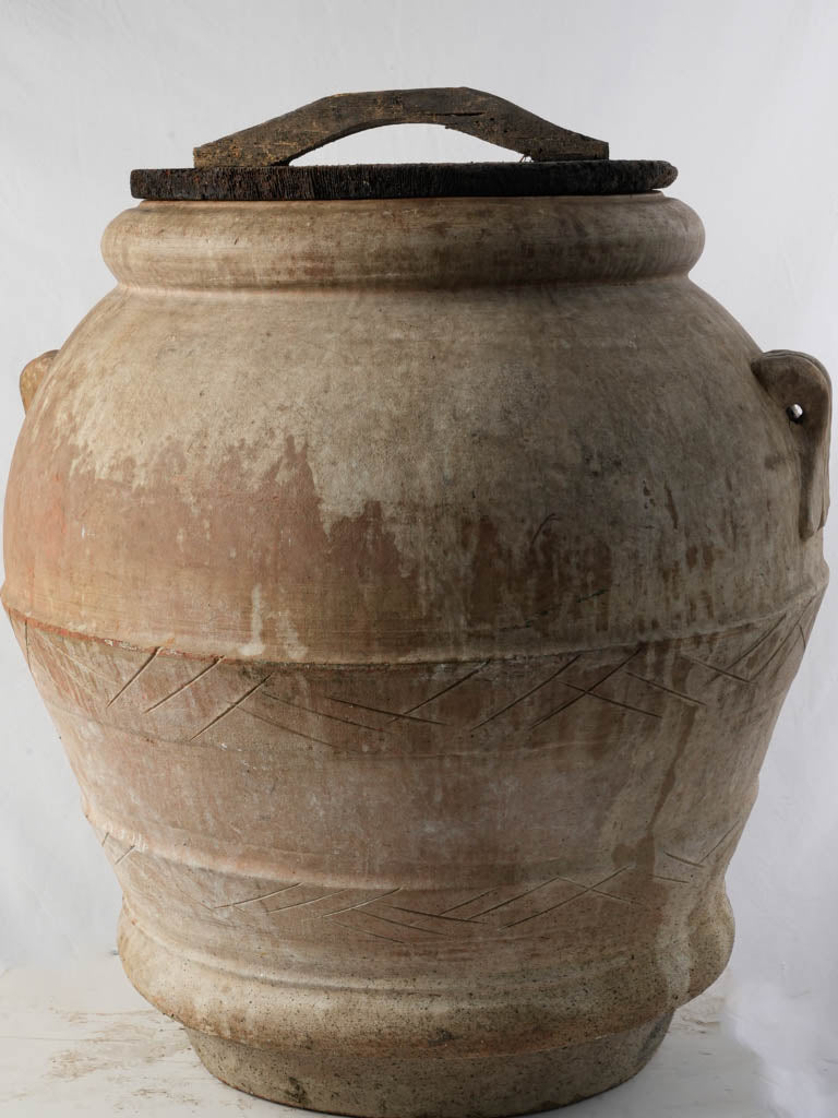 Aged Italian terracotta storage jar