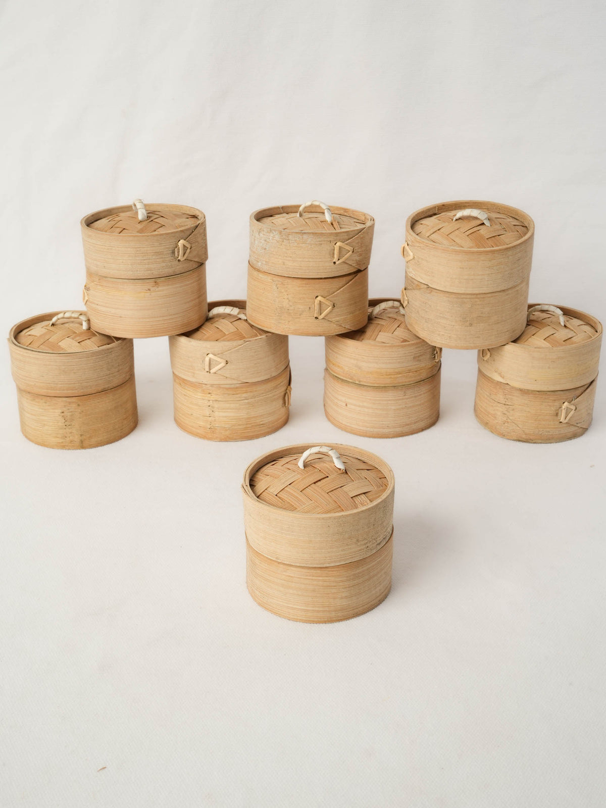 Set of 8 Small Bamboo Steamers