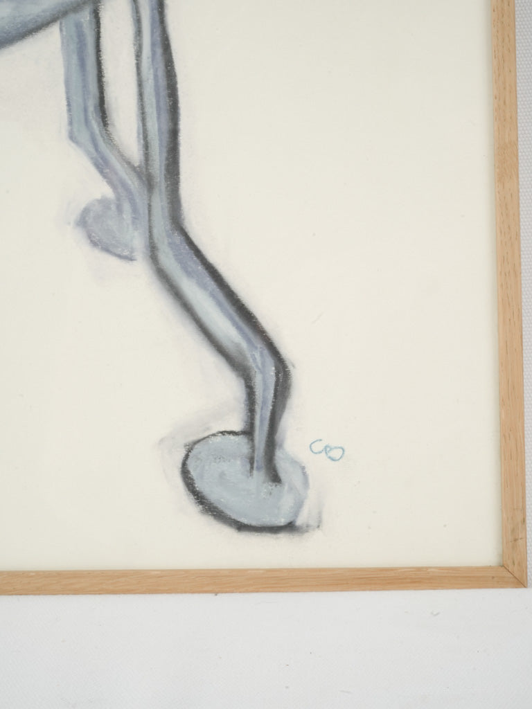 Classic scrolled iron chair pastel image