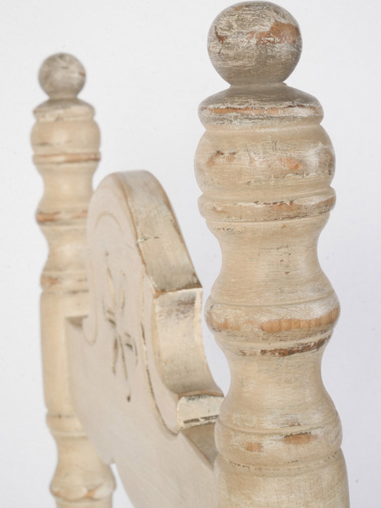 Set of Six French Country Ladderback Chairs w/ Rush Seats - 49¼"