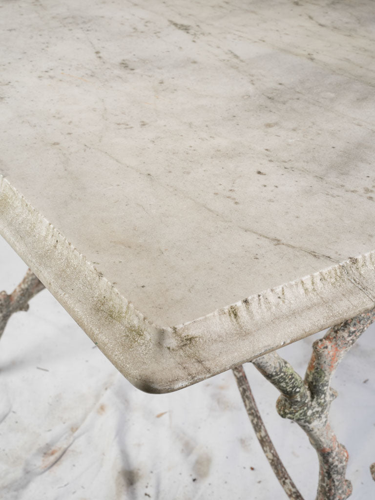 Substantial weighty iron dining table