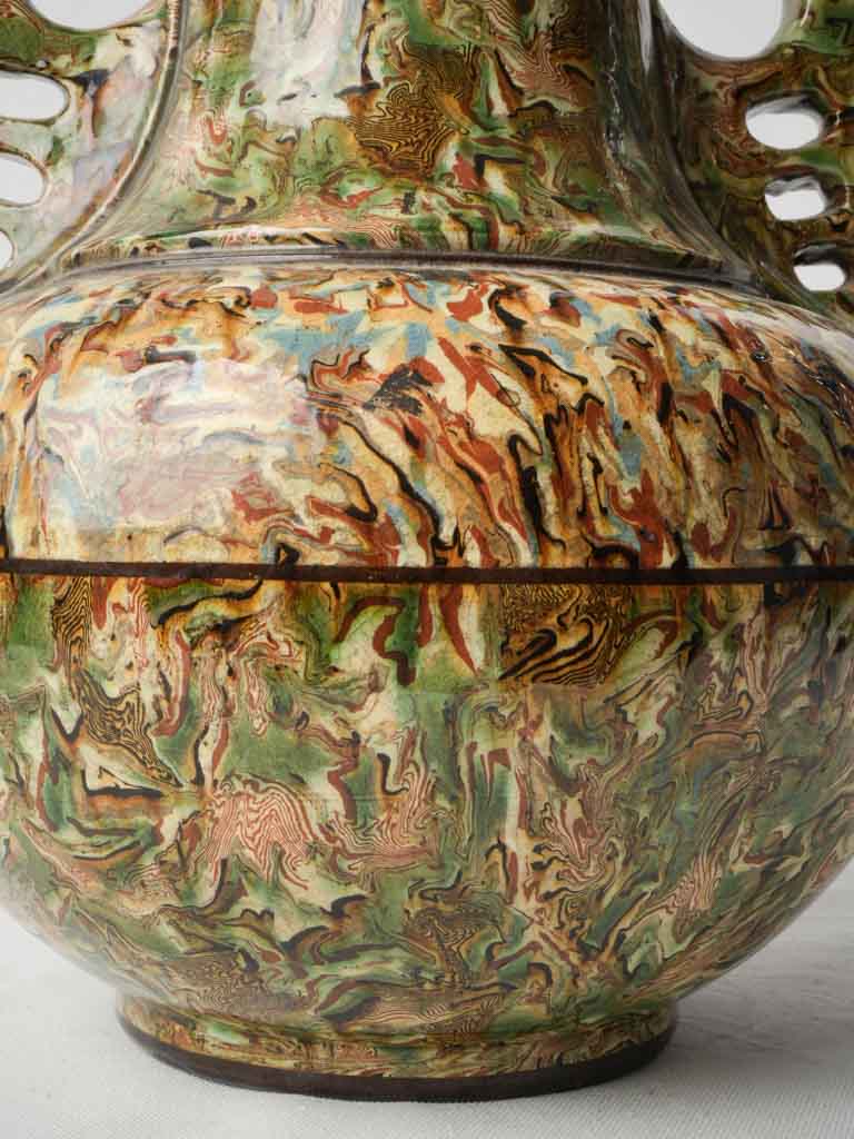 Distinctive crackled finish decorative urn