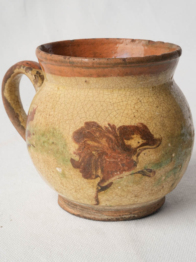 Charming farmhouse crackled patina pottery