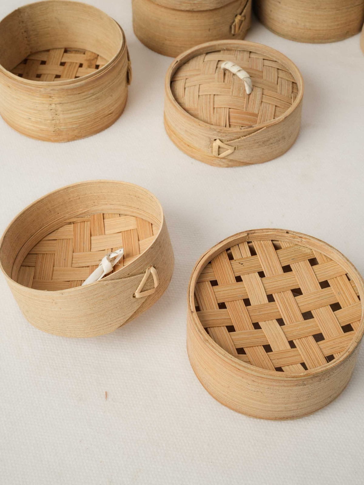 Set of 8 Small Bamboo Steamers